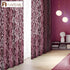 Ready made semi-blackout curtains blind panel fabrics for window purple curtains living room window treatment purple black white