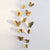 12pcs/set Hollow 3D Butterfly Wall Sticker for Wedding Decoration living room window Home Decor Gold silver Butterflies stickers