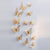 12pcs/set Hollow 3D Butterfly Wall Sticker for Wedding Decoration living room window Home Decor Gold silver Butterflies stickers