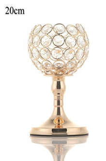 Crystal Tealight Candle Holders Metal Glass Candlesticks Wedding Table Centerpieces for Home Decoration Hogar Moderno