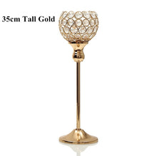 Crystal Tealight Candle Holders Metal Glass Candlesticks Wedding Table Centerpieces for Home Decoration Hogar Moderno