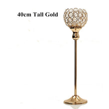 Crystal Tealight Candle Holders Metal Glass Candlesticks Wedding Table Centerpieces for Home Decoration Hogar Moderno