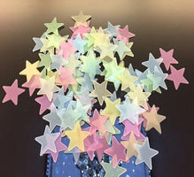 50pcs 3D Stars Glow In The Dark Wall Stickers Luminous Fluorescent Wall Stickers For Kids Baby Room Bedroom Ceiling Home Decor