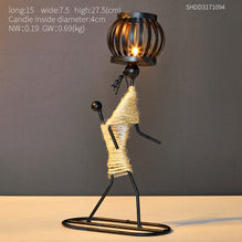 Home decoration accessories Creative Candle Holder Iron Kitchen Restaurant Romantic Candlestick Christmas Halloween Bar Party