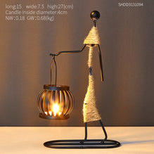 Home decoration accessories Creative Candle Holder Iron Kitchen Restaurant Romantic Candlestick Christmas Halloween Bar Party