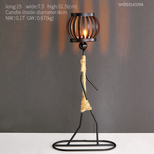 Home decoration accessories Creative Candle Holder Iron Kitchen Restaurant Romantic Candlestick Christmas Halloween Bar Party