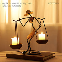 Home decoration accessories Creative Candle Holder Iron Kitchen Restaurant Romantic Candlestick Christmas Halloween Bar Party