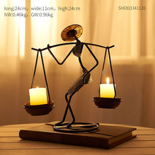 Home decoration accessories Creative Candle Holder Iron Kitchen Restaurant Romantic Candlestick Christmas Halloween Bar Party