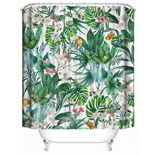 180 x 180cm Tropical Plants Shower Curtains for Bathroom Polyester Fabric Shower Curtain Leaves Printing Scenic Shower Curtains