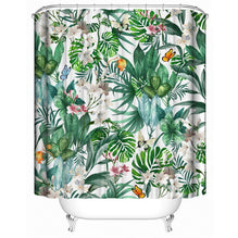 180 x 180cm Tropical Plants Shower Curtains for Bathroom Polyester Fabric Shower Curtain Leaves Printing Scenic Shower Curtains