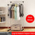 Double Folding Metal Coat Rack Clothes Rail Hanging Garment Dress Coat Storage Shelf With Wheels Simple Shoe Rack Home Furniture