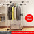 Double Folding Metal Coat Rack Clothes Rail Hanging Garment Dress Coat Storage Shelf With Wheels Simple Shoe Rack Home Furniture